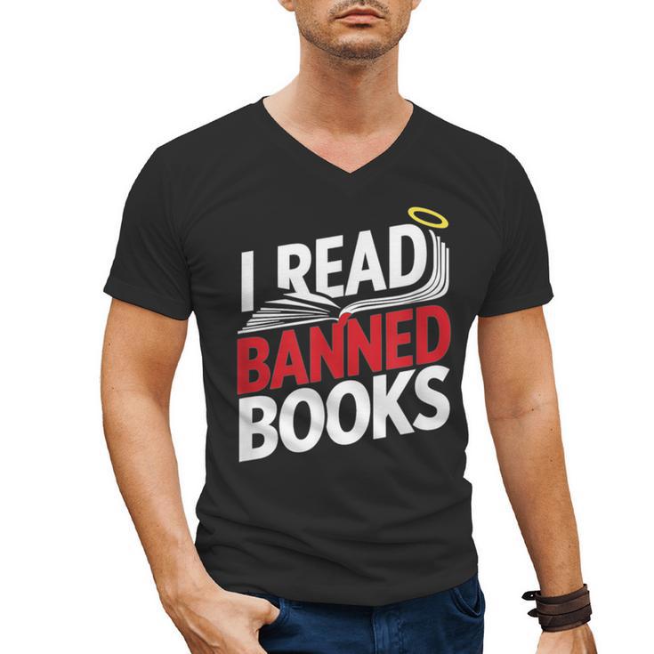 I Read Banned Books Defiant And Bold Men's V-Neck T-Shirt