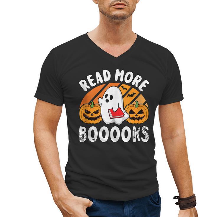 Read More Books Teacher Halloween Men Women Men's V-Neck T-Shirt