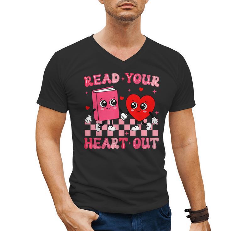 Read Your Heart Out Cute Reading Book Lover Men's V-Neck T-Shirt