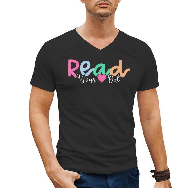 Read Your Heart Out Reading Librarian Book Across America Men's V-Neck T-Shirt