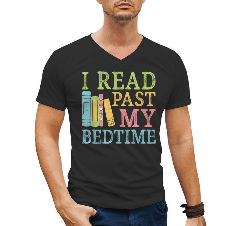 I Read Past My Bedtime Book Quote Humor Men's V-Neck T-Shirt
