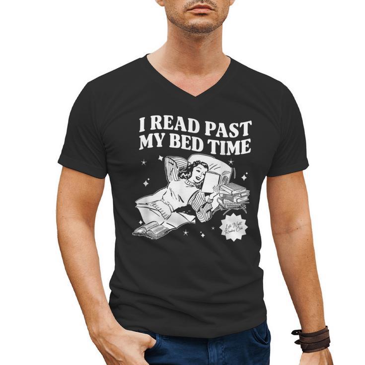 I Read Past My Bedtime Late Night Readers Book Club Men's V-Neck T-Shirt