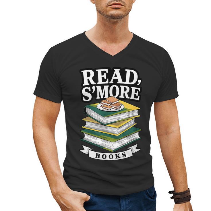 Read S'More Books Marshmallow Reading Smores Men's V-Neck T-Shirt