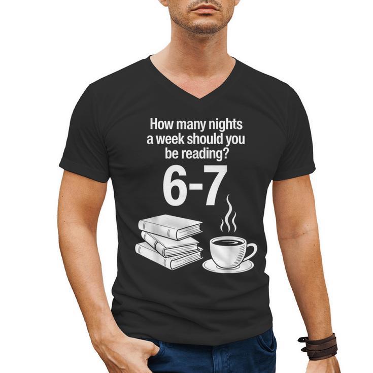 Reading 67 Meme English Teacher Book Lover Men's V-Neck T-Shirt