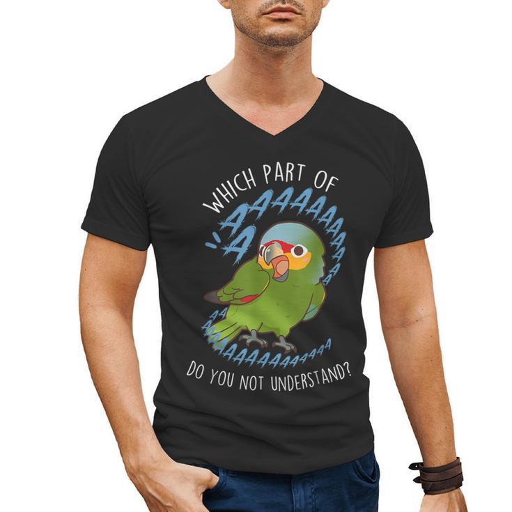 Red-Lored Amazon Parrot Aaaa Cute Pet Bird Mom Dad Men's V-Neck T-Shirt