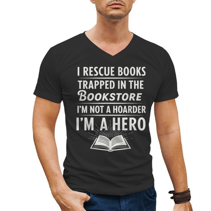 I Rescue Books Trapped In The Bookstore I’m Not A Hoarder Men's V-Neck T-Shirt