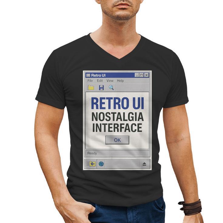 Retro Computer Dialog Box 90s Desktop Interface Nostalgia Men's V-Neck T-Shirt