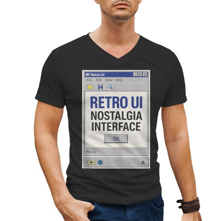 Retro Computer Dialog Box 90s Desktop Interface Nostalgia Men's V-Neck T-Shirt