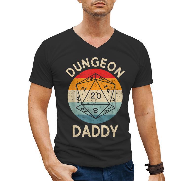 Retro Dungeon Daddy Fathers Day Men's V-Neck T-Shirt