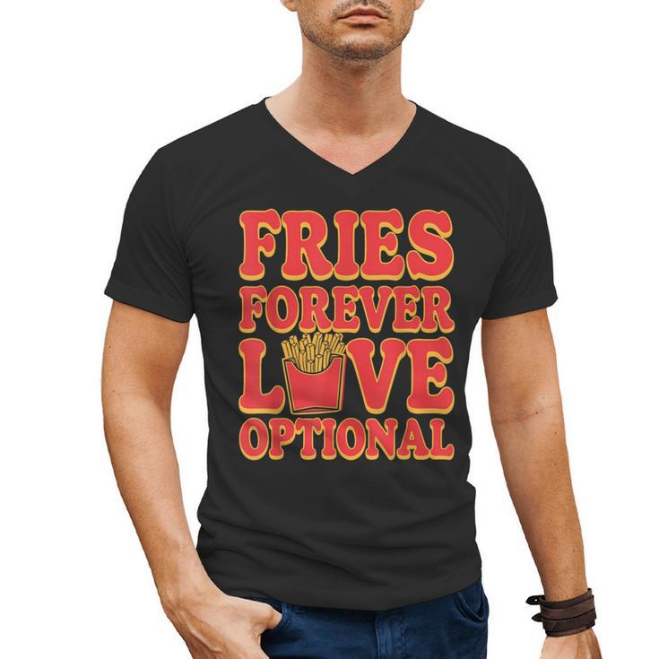 Retro Fast Food Nostalgia Vintage Diner Fries Shakes Burgers Men's V-Neck T-Shirt