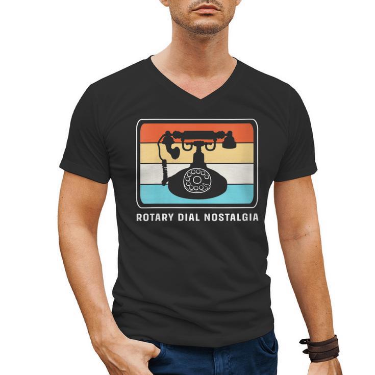 Retro Rotary Dial Nostalgia Dial Phone Men's V-Neck T-Shirt