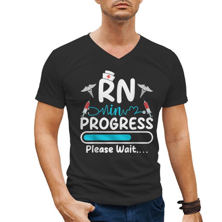 RN In Progress Loading Future Nurse Graduation Lover Men's V-Neck T-Shirt