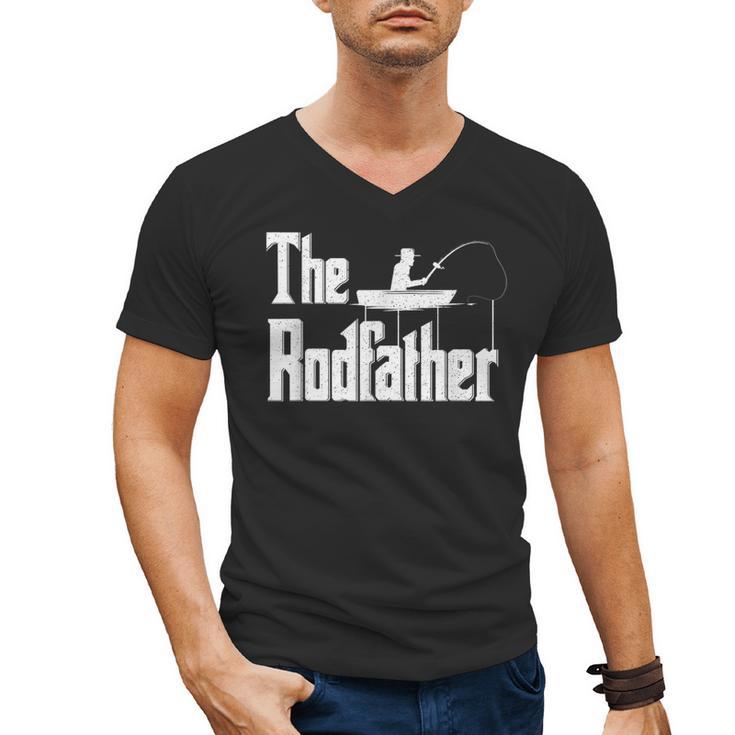 The Rodfather Fishing Dad Men's V-Neck T-Shirt