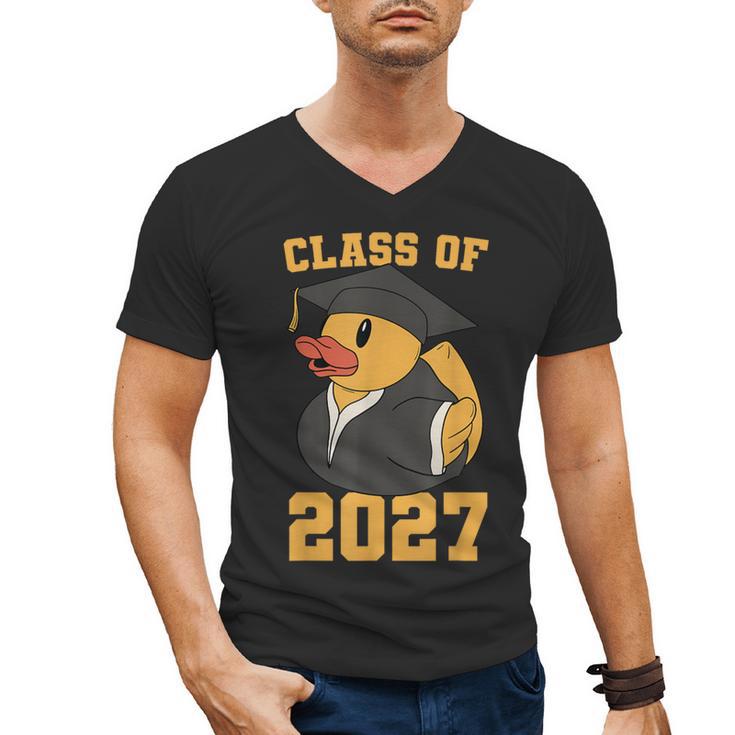 Rubber Duck Class Of 2027 Senior 2027 Graduation Year Senior Men's V-Neck T-Shirt