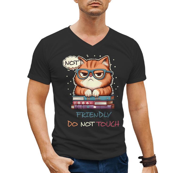 Sarcastic Loner Introvert Not a Friendly Do Not Touchs Men's V-Neck T-Shirt