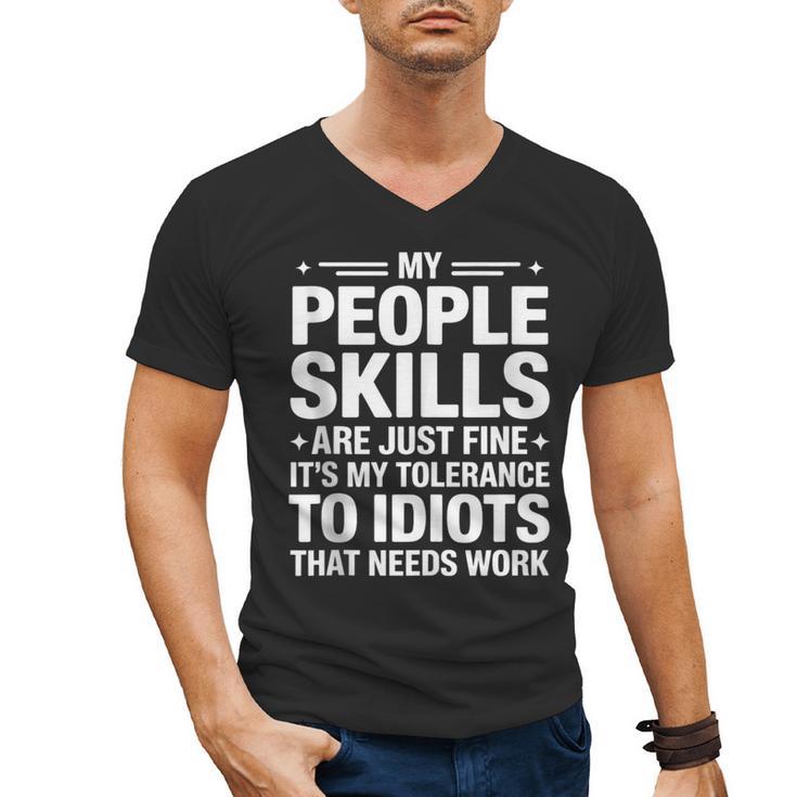 Sarcastic Saying Humor Introvert Workplace Attitude Men's V-Neck T-Shirt
