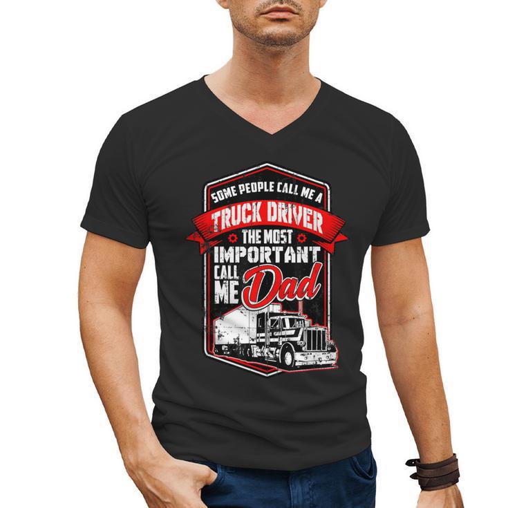 Semi Truck Driver  For Truckers And Dads Small Men's V-Neck T-Shirt