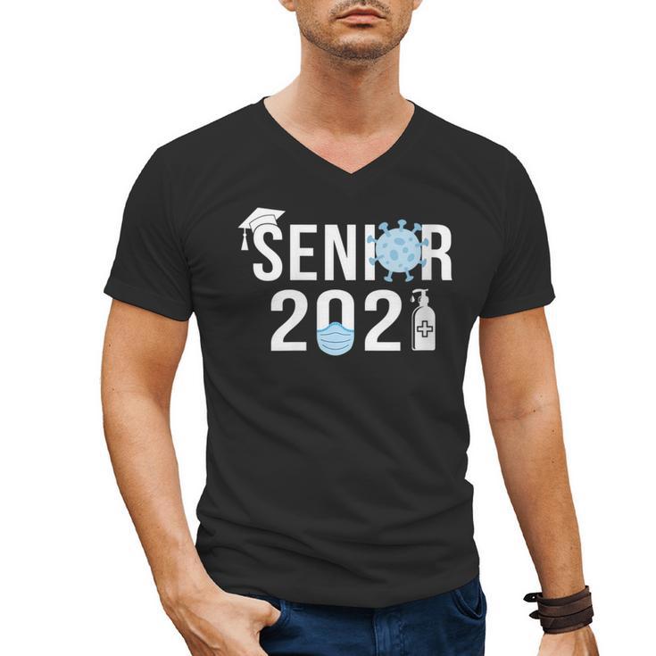 Senior 2021 Grad Shirt 2021 Graduation Men's V-Neck T-Shirt