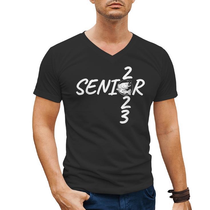 Senior 2023 Fishing Graduation Men's V-Neck T-Shirt