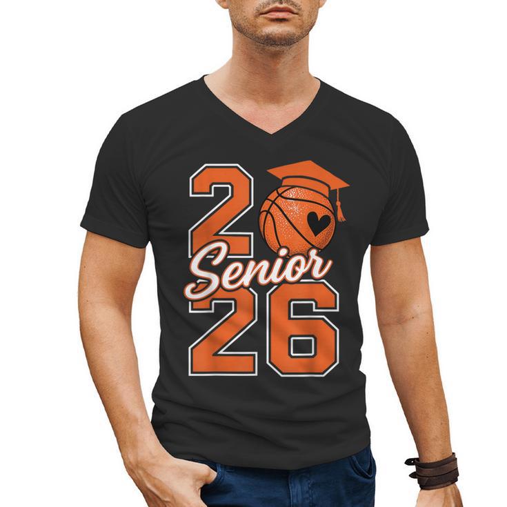 Senior Basketball Class Of 2026 Crew Basketball Graduation Men's V-Neck T-Shirt