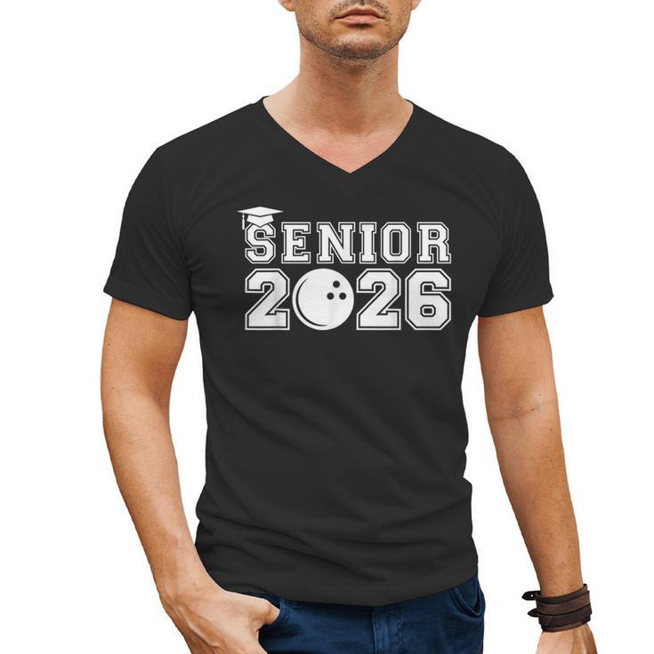 Senior Bowling Class Of 2026 Graduation School Graduate Men's V-Neck T-Shirt