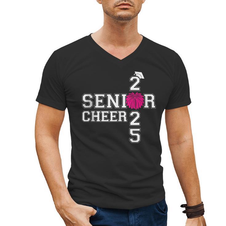 Senior Cheerleader Cheer Class Of 2025 Graduation Graduate Men's V-Neck T-Shirt