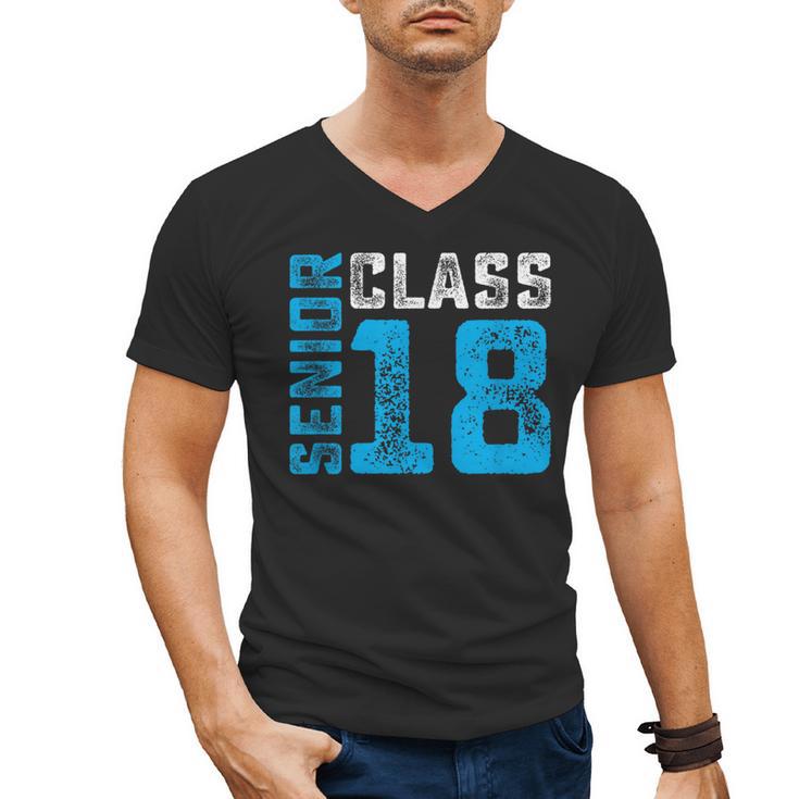 Senior Class 18 Shirt Graduation Apparel T-Shirt Men's V-Neck T-Shirt
