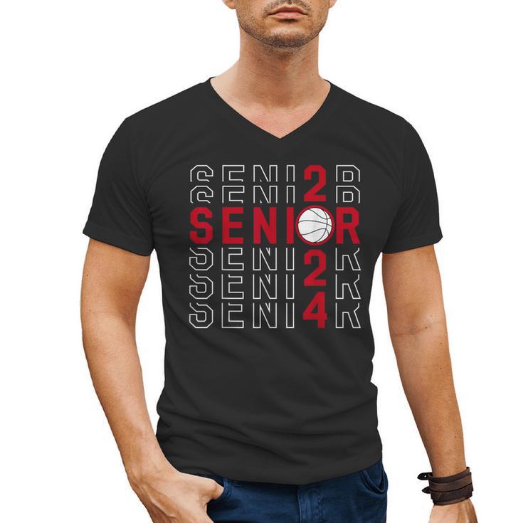 Senior Class Of 2024 Graduation 2024 Maroon Basketball Men's V-Neck T-Shirt
