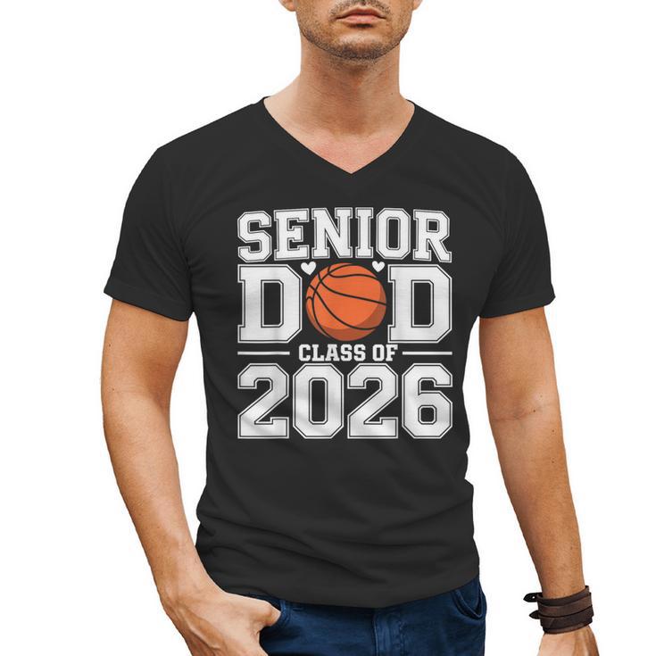 Senior Dad Class Of 2026 Cute Basketball Dad Graduation 2026 Men's V-Neck T-Shirt