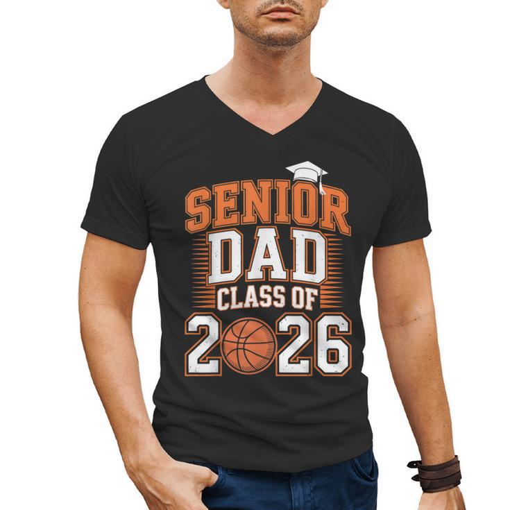 Senior Dad Class Of 2026 Graduate Basketball Graduation 2026 Men's V-Neck T-Shirt