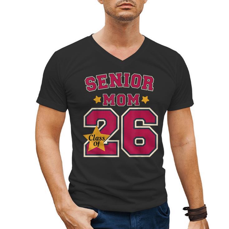 Senior Mom 2026 Proud Senior Mom Class Of 26 For Graduation Men's V-Neck T-Shirt