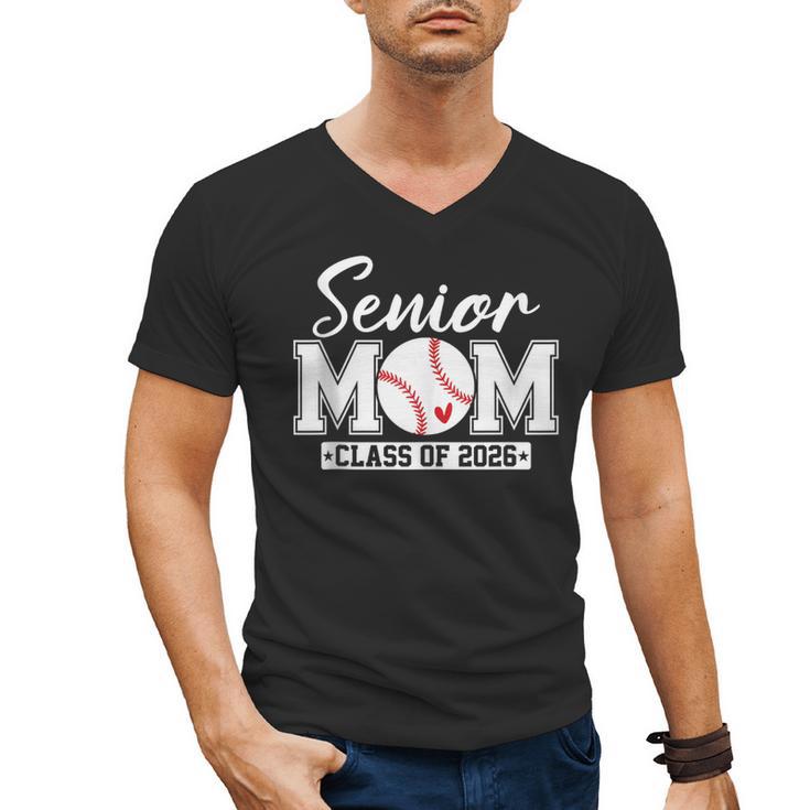Senior Mom Class Of 2026 Baseball Mom Graduation Men's V-Neck T-Shirt