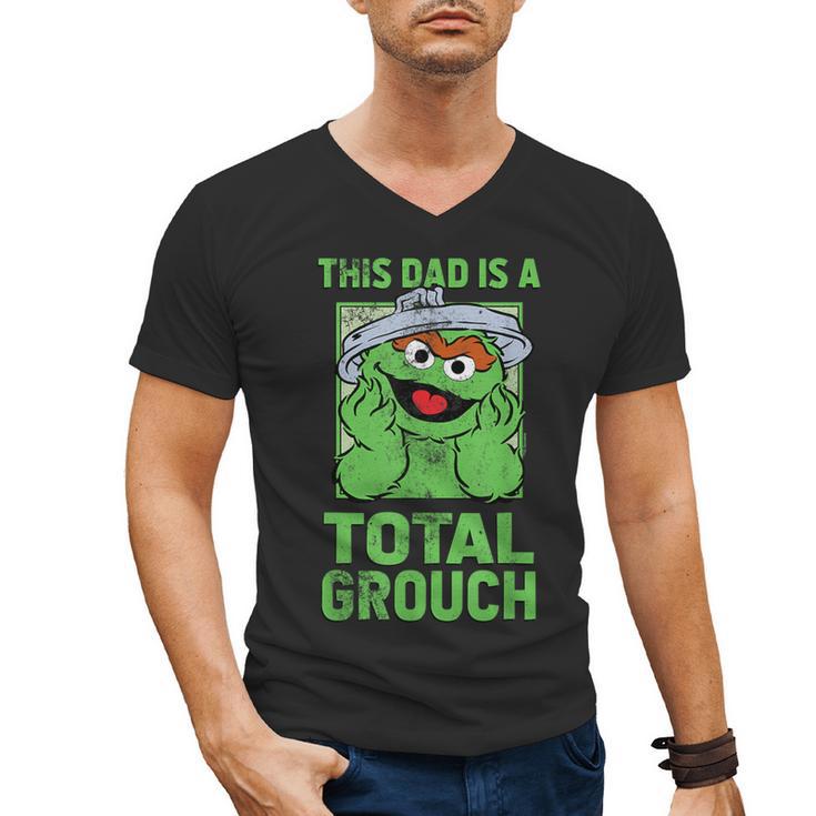 Sesame Street Father's Day Total Grouch Dad Men's V-Neck T-Shirt