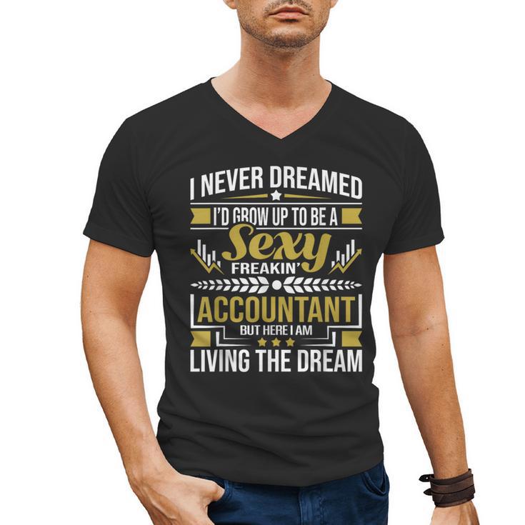 Be A Sexy Accountant Accounting Graduation Accountant Men's V-Neck T-Shirt
