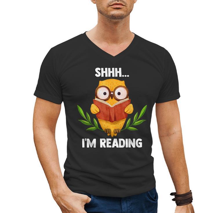 Shhh I'm Reading World Book Day Costume 2026 Kids Men's V-Neck T-Shirt