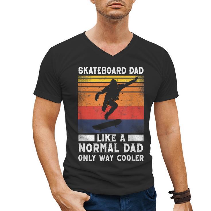 Skateboard Like A Normal Dad Vintage 80S 90S Retro Men's V-Neck T-Shirt