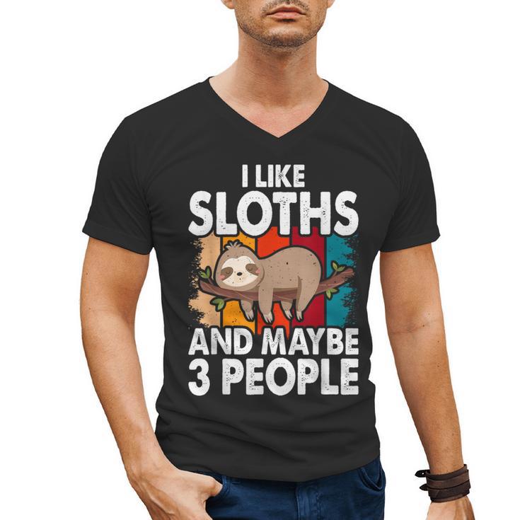 Sloth For Sloth Lover Men Women Kids Introvert Men's V-Neck T-Shirt