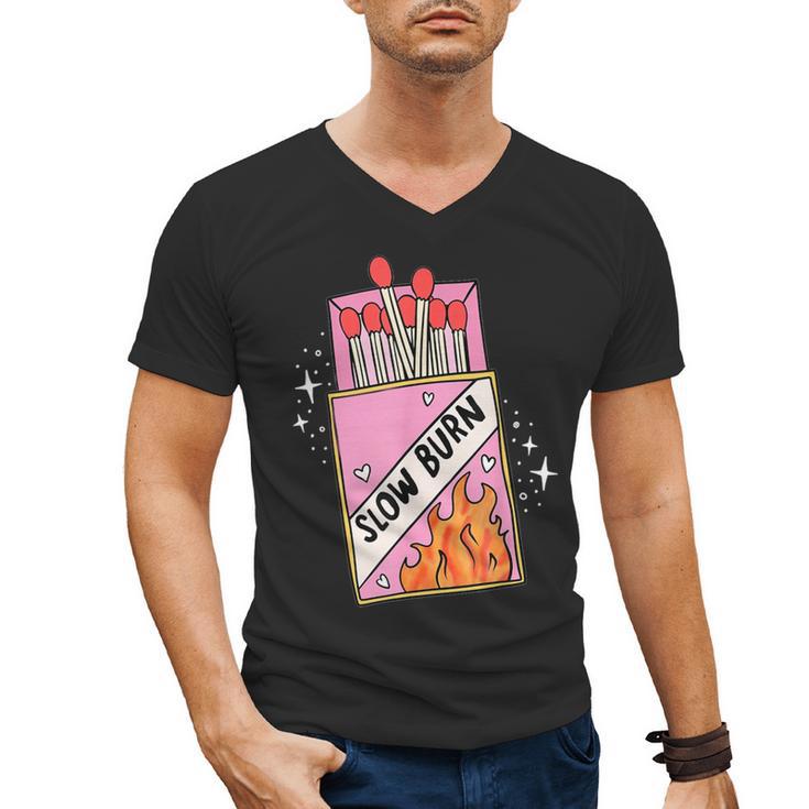 Slow Burn Book Trope Worth The Wait Love Takes Time Men's V-Neck T-Shirt