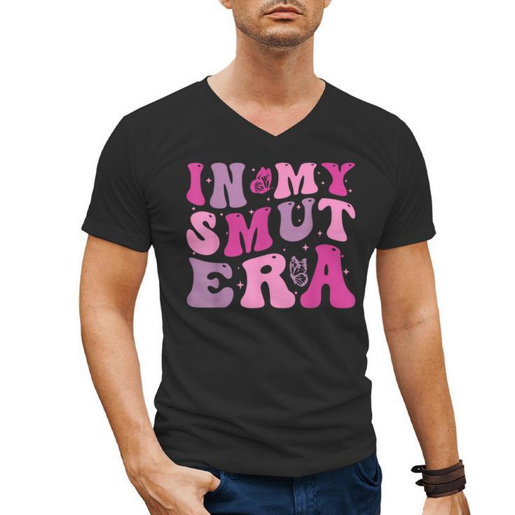 In My Smut Era Groovy Smut Book Reading Spicy Book Romance Men's V-Neck T-Shirt
