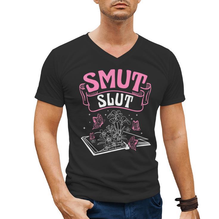 SMUT Slut Provocative Literature Book Club Book Reading Men's V-Neck T-Shirt