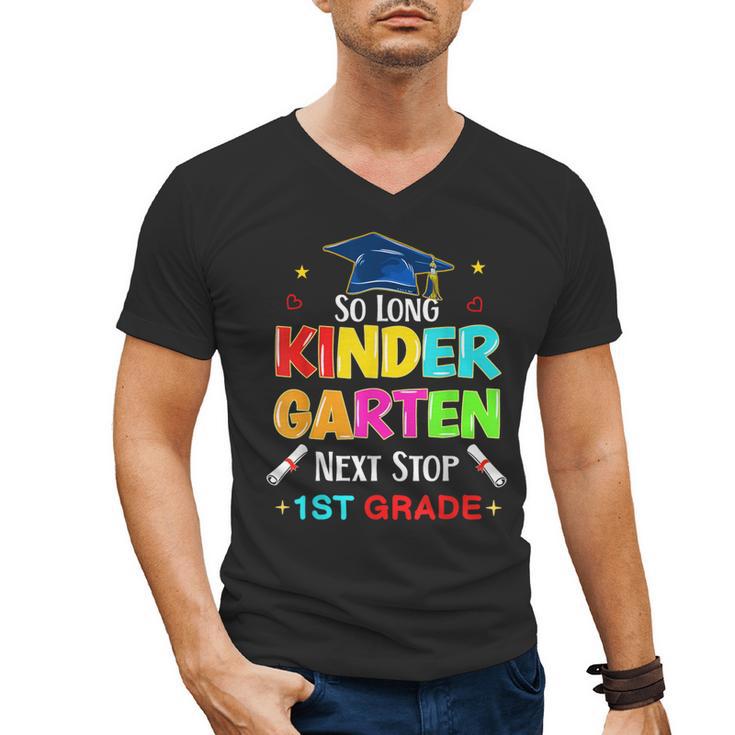 So Long Kindergarten Graduation 2025 Graduate 1st Grade Men's V-Neck T-Shirt