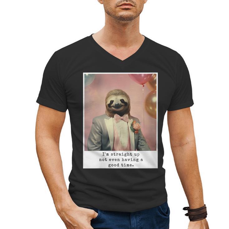 Social Anxiety Not Having A Good Time Socializing Introvert Men's V-Neck T-Shirt