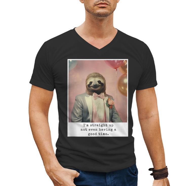 Social Anxiety Not Having A Good Time Socializing Introvert Men's V-Neck T-Shirt