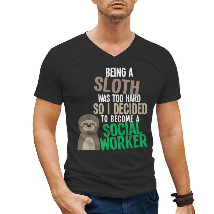 Social Work Student Masters Degree Graduation Men's V-Neck T-Shirt