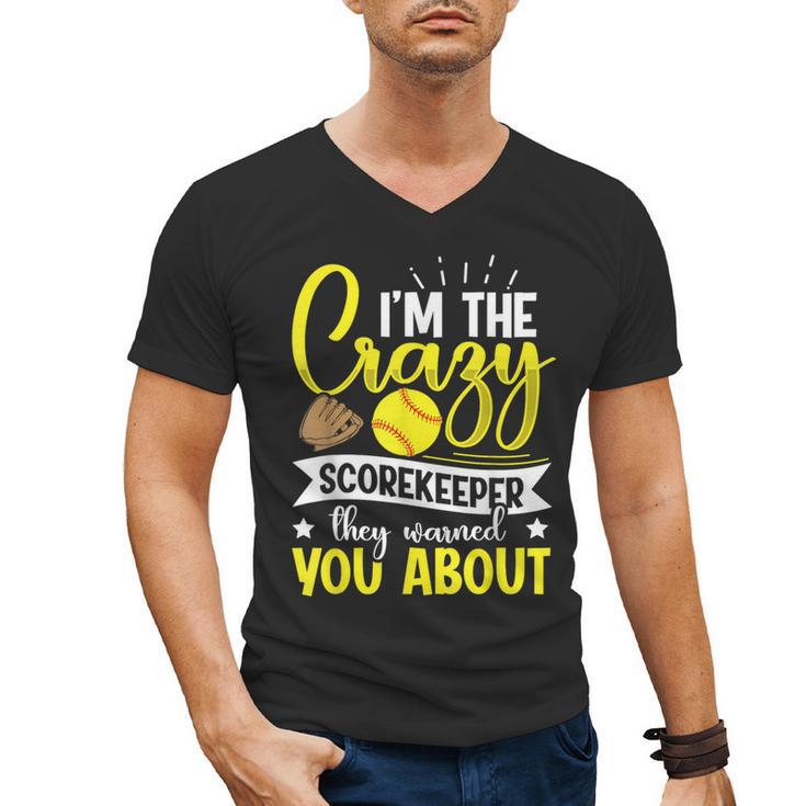 Softball Scorekeeper For a Score Book Keeper Men's V-Neck T-Shirt