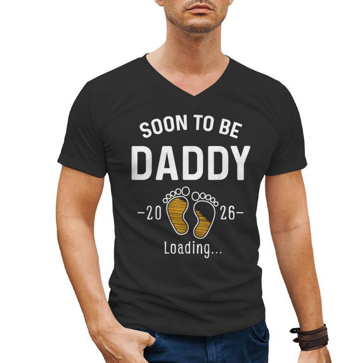 Soon To Be Daddy Est 2026 Loading First Time Dad Men's V-Neck T-Shirt