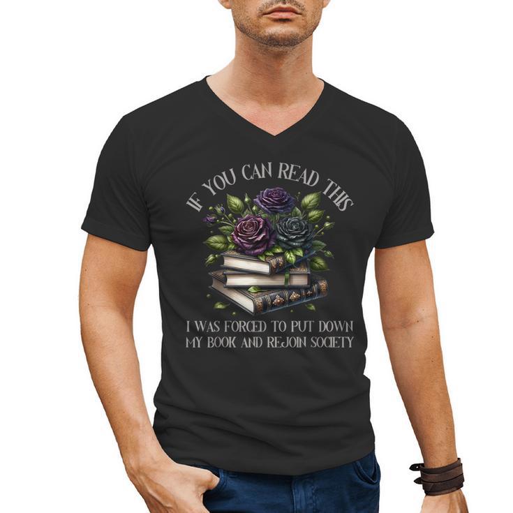 Spicy Books Put Down My Book Dark Romance Merch Bookish Men's V-Neck T-Shirt