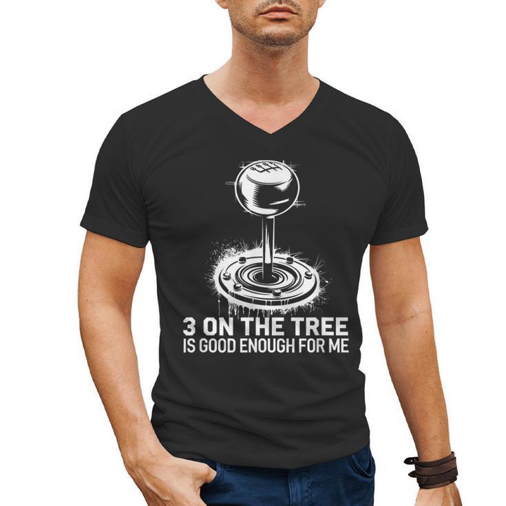 Stick Shift Nostalgia Column Shift Line Men's V-Neck T-Shirt