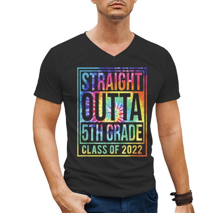 Straight Outta 5th Grade Class Of 2022 School Graduation Men's V-Neck T-Shirt
