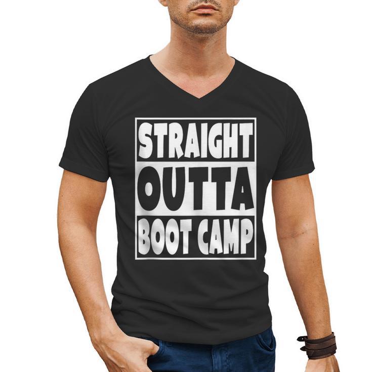 Straight Outta Boot Camp Military Basic Training Graduation Men's V-Neck T-Shirt